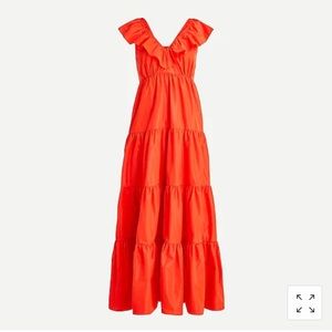 NWT Jcrew Ruffle Scoopneck Dress